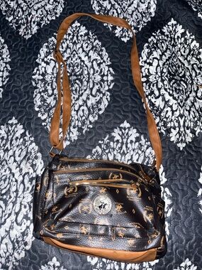 Brown Beverly Hills Crossbody Bag with Adjustable Strap